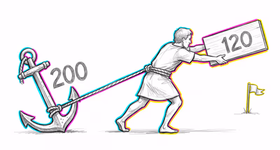 Anchoring Bias cognitive bias illustration