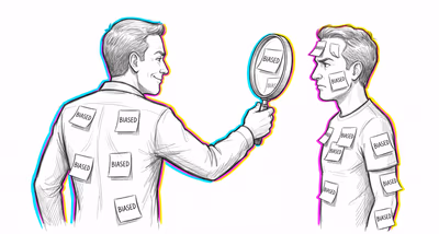 Bias Blind Spot cognitive bias illustration
