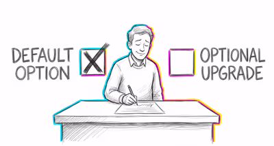 Default Effect cognitive bias illustration
