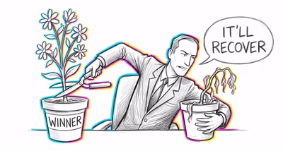 Disposition Effect cognitive bias illustration