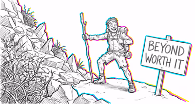 Effort Justification cognitive bias illustration