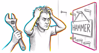 Functional Fixedness cognitive bias illustration