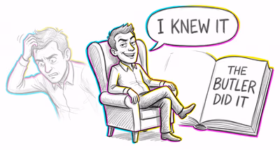 Hindsight Bias cognitive bias illustration
