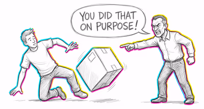 Hostile Attribution Bias cognitive bias illustration