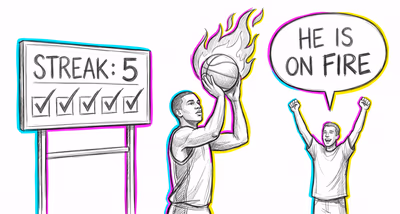 Hot-Hand Fallacy cognitive bias illustration