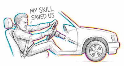 Illusion of Control cognitive bias illustration