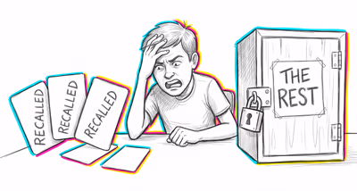 Memory Inhibition cognitive bias illustration
