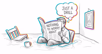 Normalcy Bias cognitive bias illustration