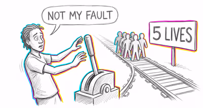 Omission Bias cognitive bias illustration