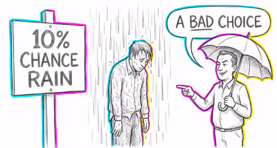 Outcome Bias cognitive bias illustration
