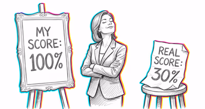 Overconfidence Effect cognitive bias illustration