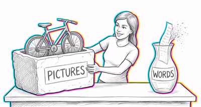 Picture Superiority Effect cognitive bias illustration