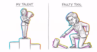 Self-Serving Bias cognitive bias illustration