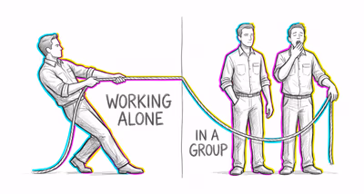 Social Loafing cognitive bias illustration