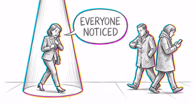 Spotlight Effect cognitive bias illustration