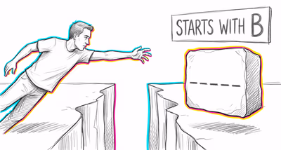 Tip of the Tongue cognitive bias illustration
